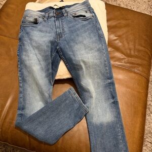 Men's Light Blue Straight Jeans